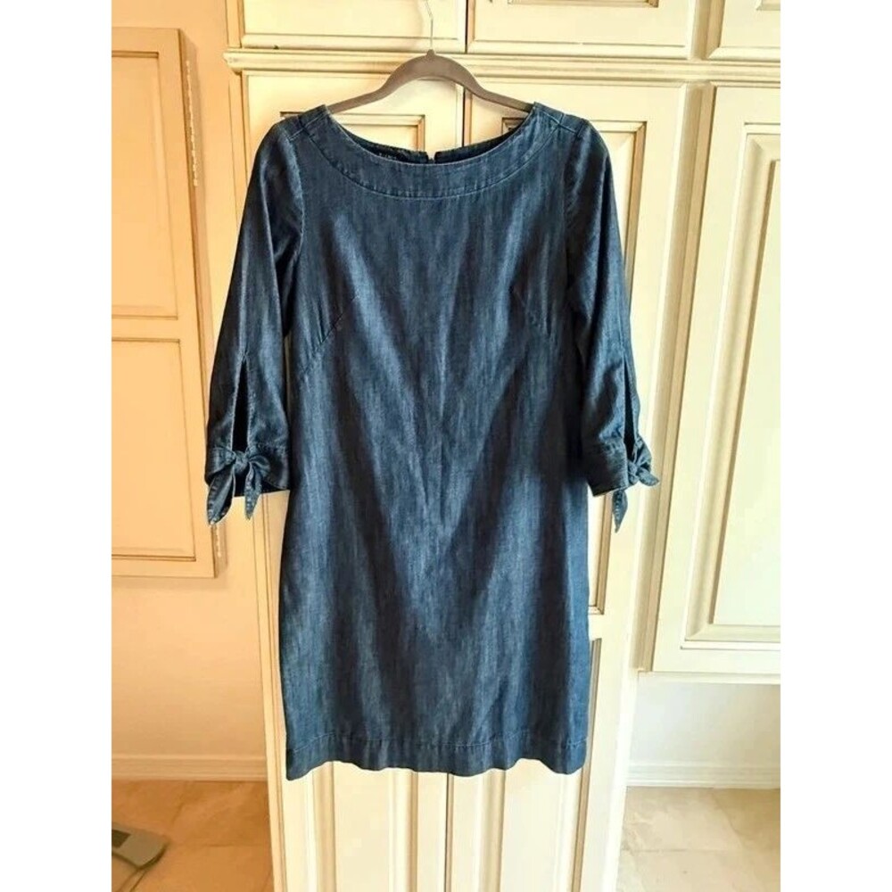 Talbots Blue Chambray Denim Shift Dress - Size 2